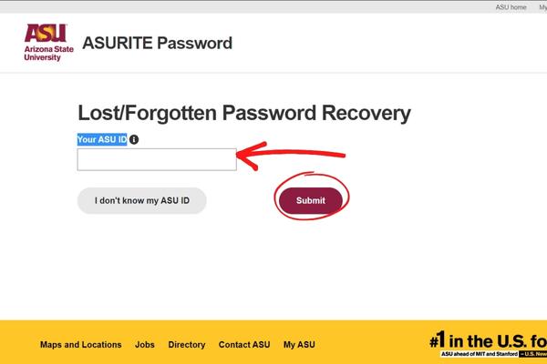 ASU Canvas sign in to reset password
