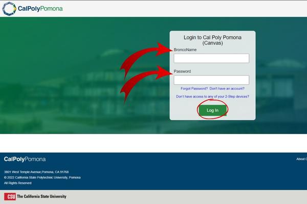 How to Access the Cal Poly Pomona Canvas Login to your account