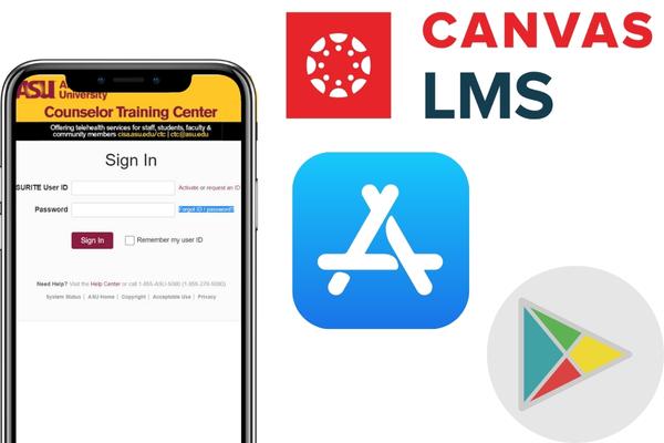 How to log in to the Canvas ASU login Mobile App