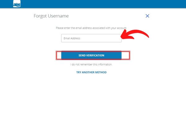 reset username for AES Student Loans account