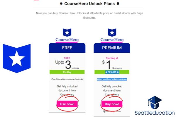 pricing and plans for course hero