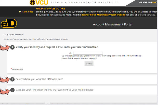 reset password for canvas vcu account