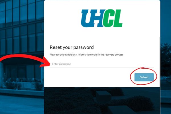 reset password for UHCL Blackboard account