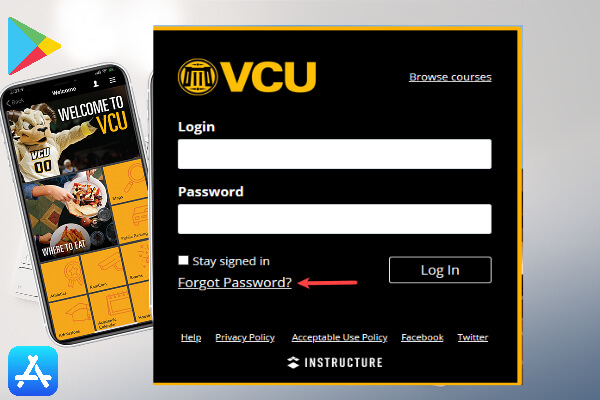 VCU Canvas Mobile App login portal