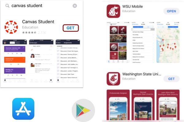 WSU Canvas Student Access Mobile App