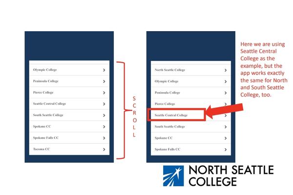 NSC Students CtcLink Login Through Mobile Device